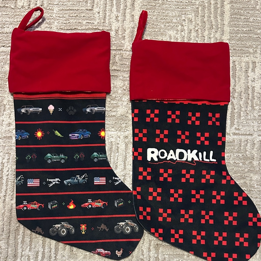 Holiday Stocking Set - Red and Black